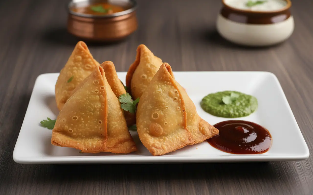 Delicious Vegetable Samosa at Angeethi Flame in Cedar Park, TX